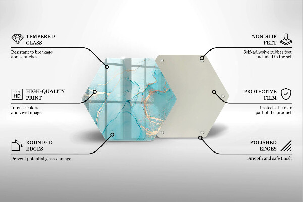 Deska szklana do kuchni Abstrakcja kamień