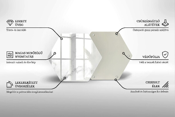 Deska szklana do kuchni Nowoczesny marmur