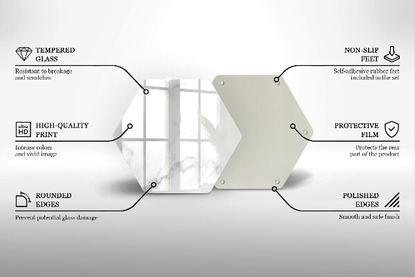 Deska szklana do kuchni Nowoczesny marmur