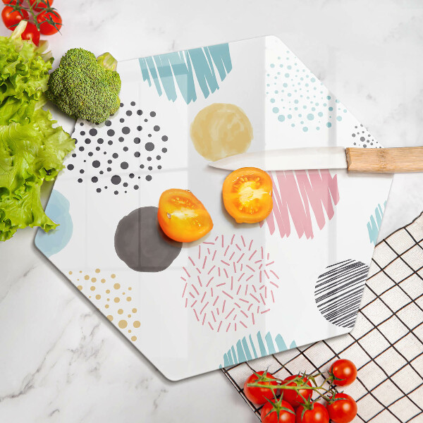 Deska szklana do kuchni Malowane kształty