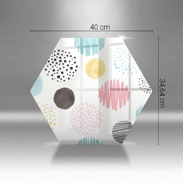 Deska szklana do kuchni Malowane kształty