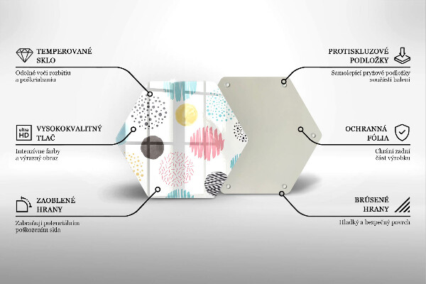 Deska szklana do kuchni Malowane kształty