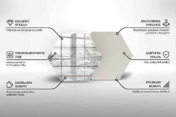 Deska szklana do kuchni Jasne drewniane deski