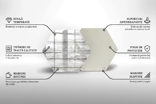 Deska szklana do kuchni Jasne drewniane deski