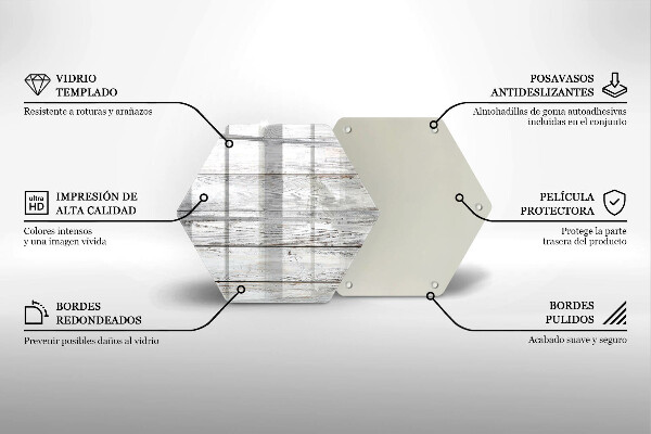 Deska szklana do kuchni Jasne drewniane deski