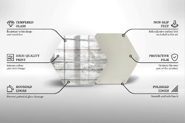 Deska szklana do kuchni Jasne drewniane deski