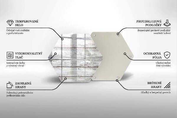 Deska szklana do kuchni Jasne drewniane deski