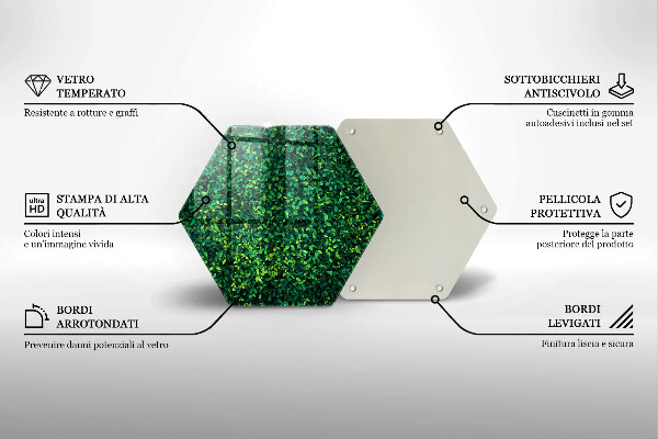 Deska szklana do kuchni Roślina małe listki