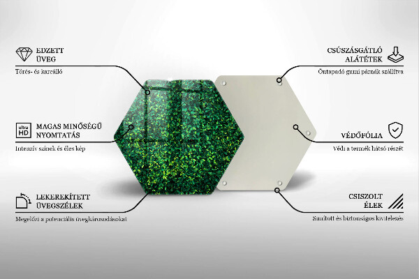 Deska szklana do kuchni Roślina małe listki