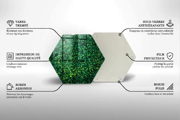 Deska szklana do kuchni Roślina małe listki
