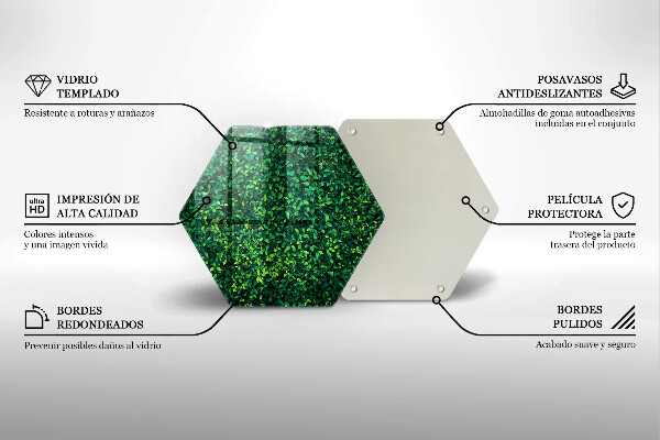 Deska szklana do kuchni Roślina małe listki