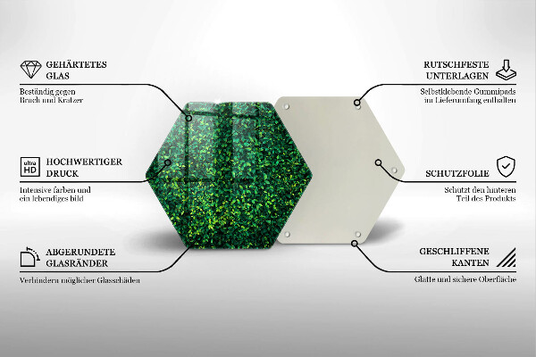 Deska szklana do kuchni Roślina małe listki