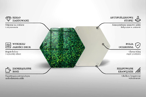 Deska szklana do kuchni Roślina małe listki