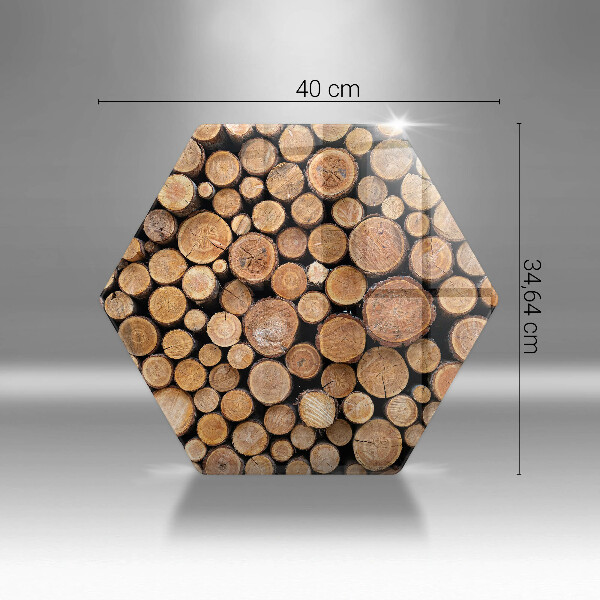 Deska szklana do kuchni Pnie drzew