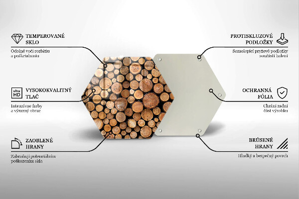 Deska szklana do kuchni Pnie drzew