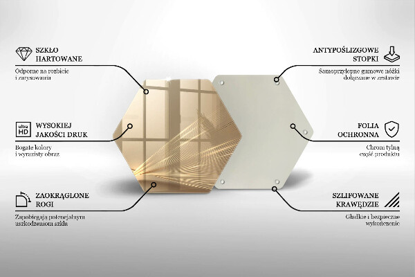 Deska szklana do kuchni Nowoczesna abstrakcja