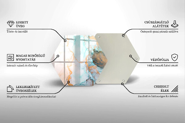 Deska szklana do kuchni Abstrakcja marmur