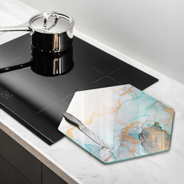 Deska szklana do kuchni Abstrakcja marmur