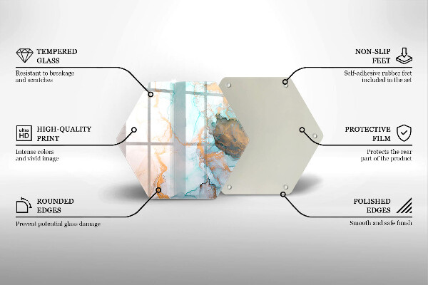 Deska szklana do kuchni Abstrakcja marmur