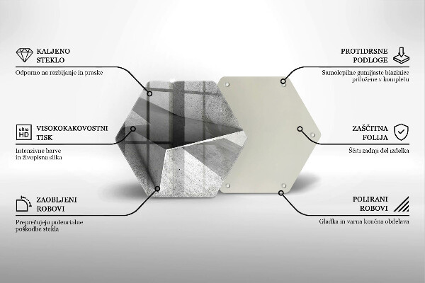 Deska szklana do kuchni Betonowa abstrakcja