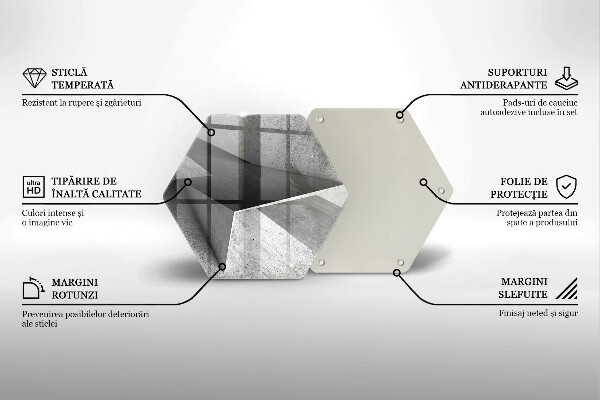 Deska szklana do kuchni Betonowa abstrakcja