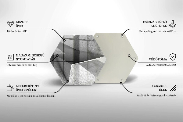 Deska szklana do kuchni Betonowa abstrakcja