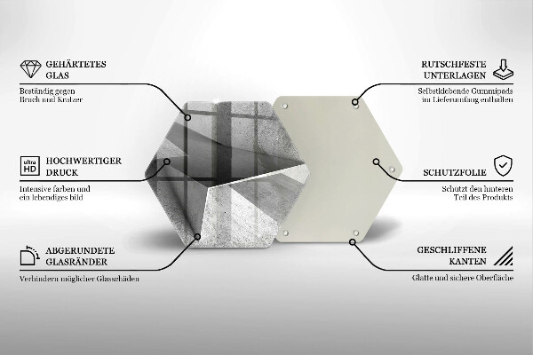 Deska szklana do kuchni Betonowa abstrakcja