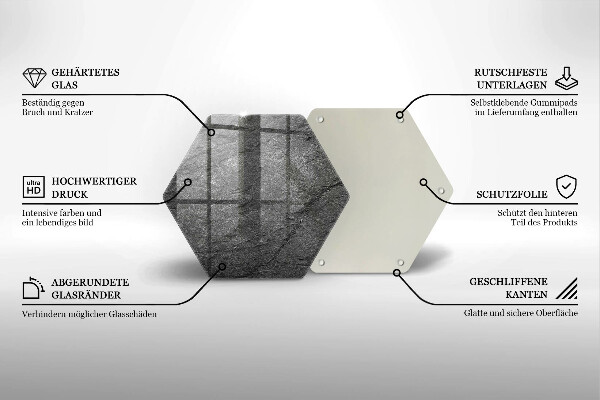 Deska szklana do kuchni Tekstura kamień