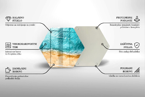 Deska szklana do kuchni Brzeg plaży i morze