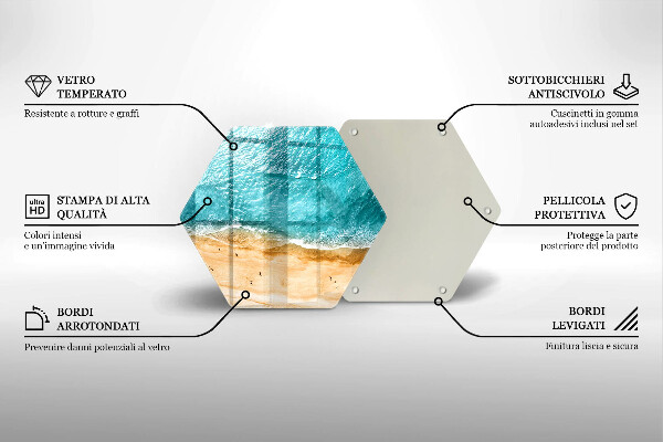 Deska szklana do kuchni Brzeg plaży i morze