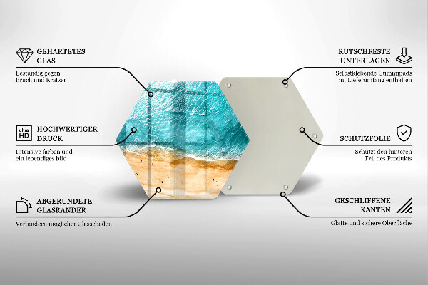 Deska szklana do kuchni Brzeg plaży i morze