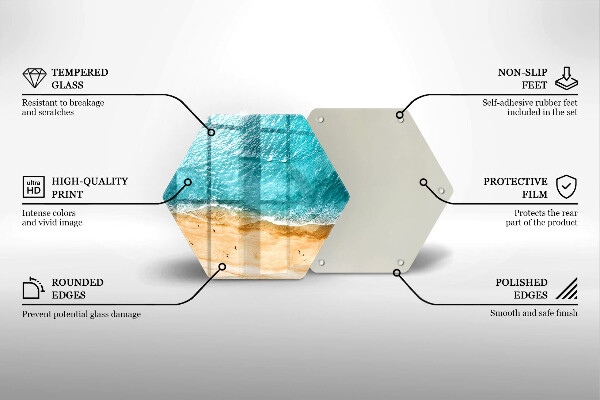 Deska szklana do kuchni Brzeg plaży i morze