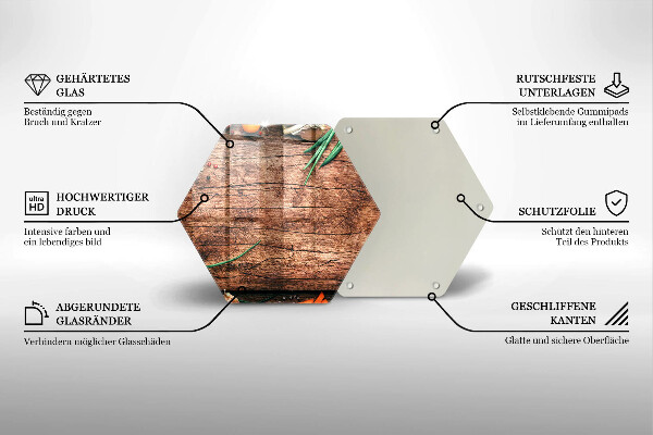 Deska szklana do kuchni Drewniana deska kuchenna