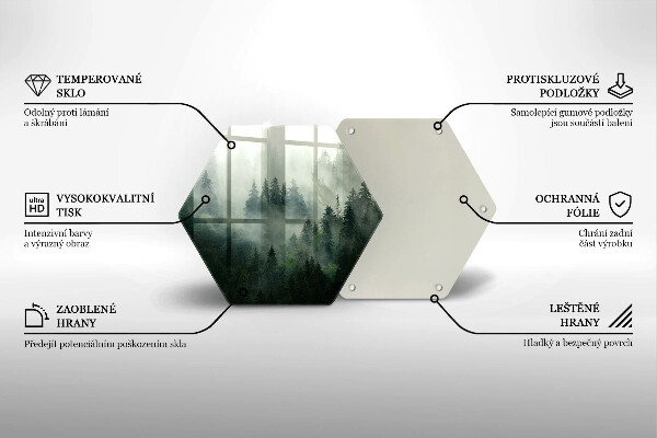 Deska szklana do kuchni Pejzaż zamglony las