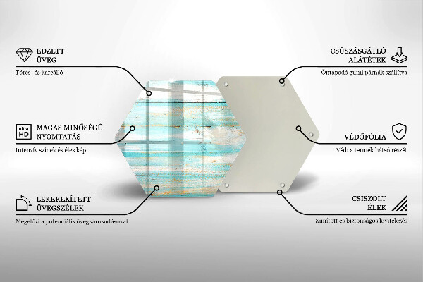 Deska szklana do kuchni Vintage deski drewno