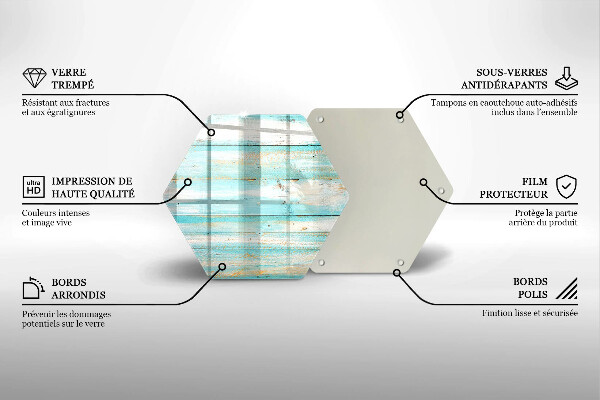 Deska szklana do kuchni Vintage deski drewno