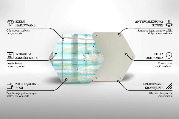 Deska szklana do kuchni Vintage deski drewno