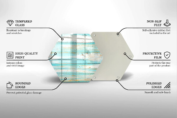 Deska szklana do kuchni Vintage deski drewno