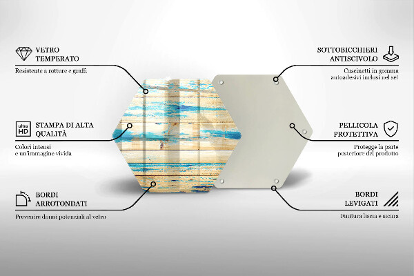 Deska szklana do kuchni Retro deski drewno
