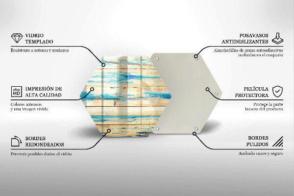 Deska szklana do kuchni Retro deski drewno