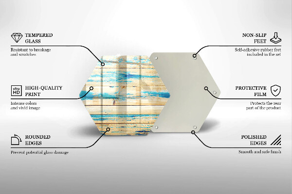 Deska szklana do kuchni Retro deski drewno