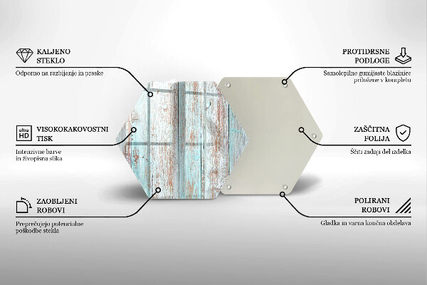 Deska szklana do kuchni Stare deski vintage