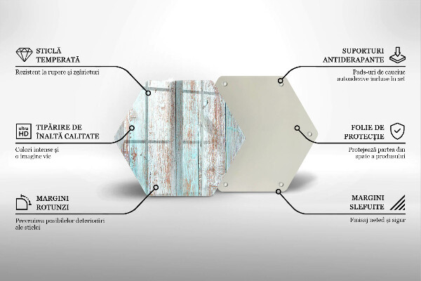 Deska szklana do kuchni Stare deski vintage