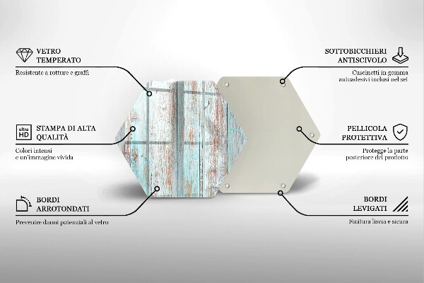 Deska szklana do kuchni Stare deski vintage