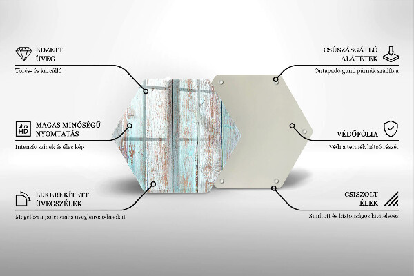 Deska szklana do kuchni Stare deski vintage