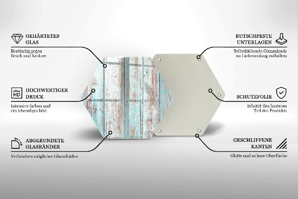 Deska szklana do kuchni Stare deski vintage