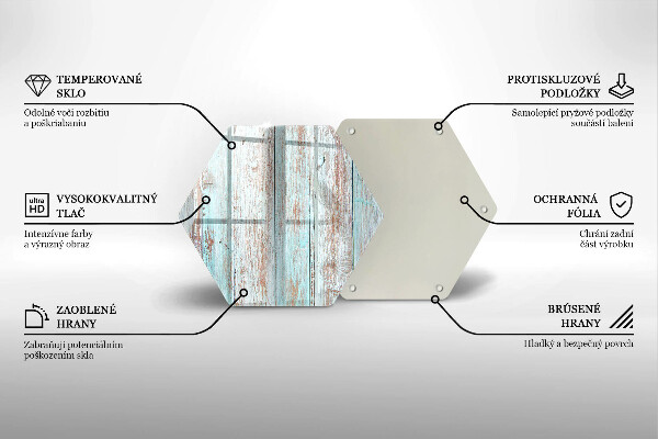 Deska szklana do kuchni Stare deski vintage