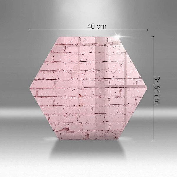 Deska szklana do kuchni Mur pastelowe cegły