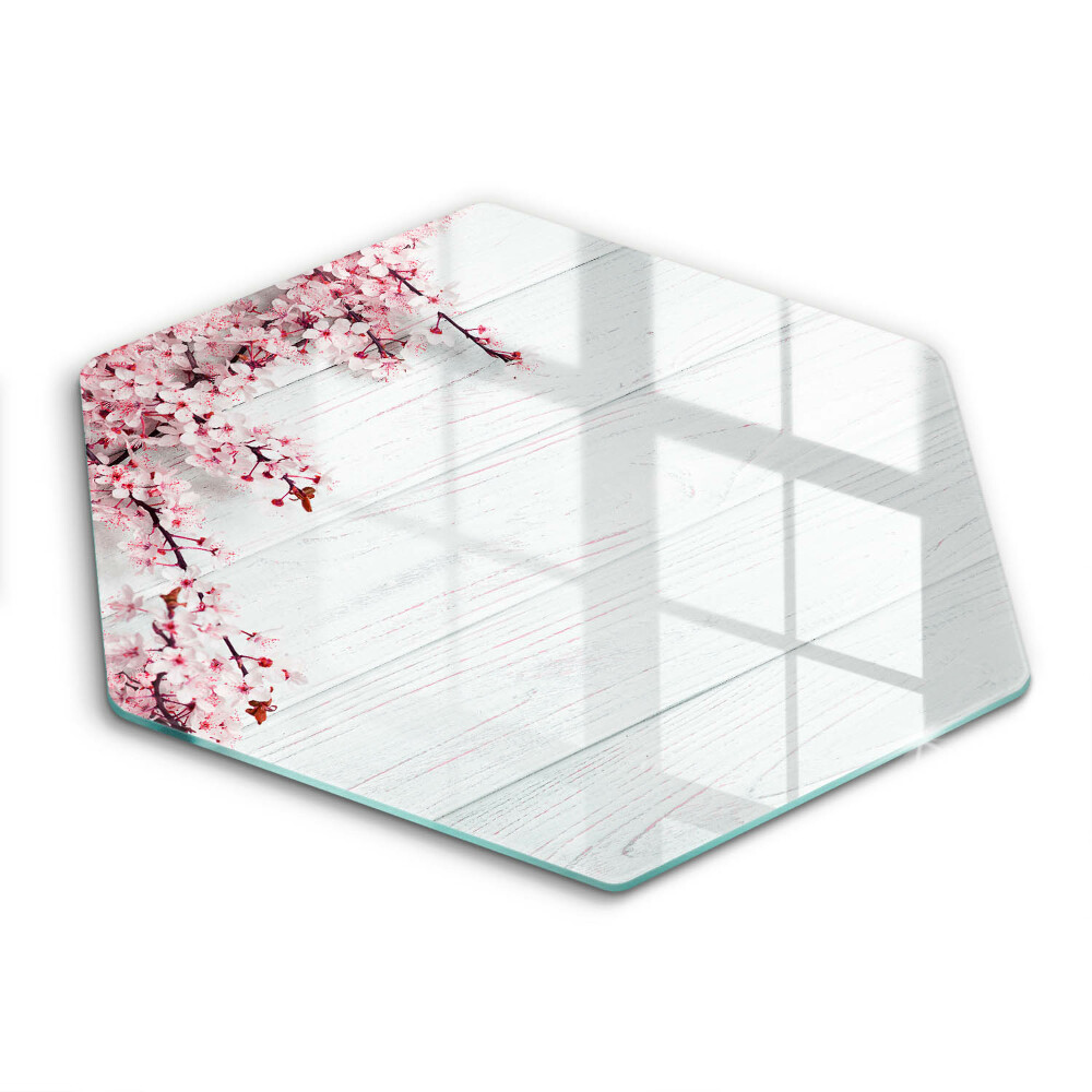Deska szklana do kuchni Kwiaty na deskach