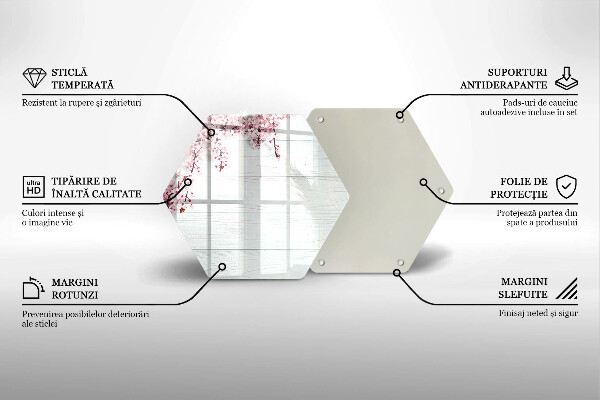 Deska szklana do kuchni Kwiaty na deskach